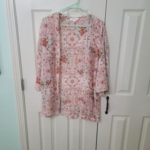 Pink rose kimono